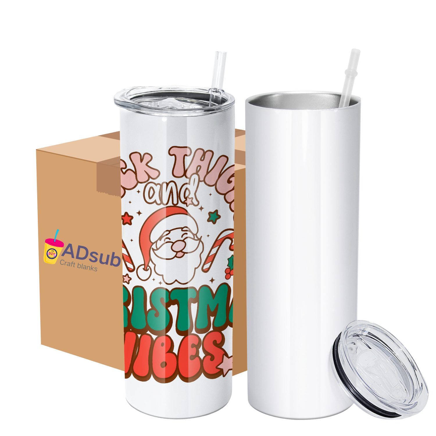 RTS US Warehouse 25pack 20oz sublimation skinnly tumblers