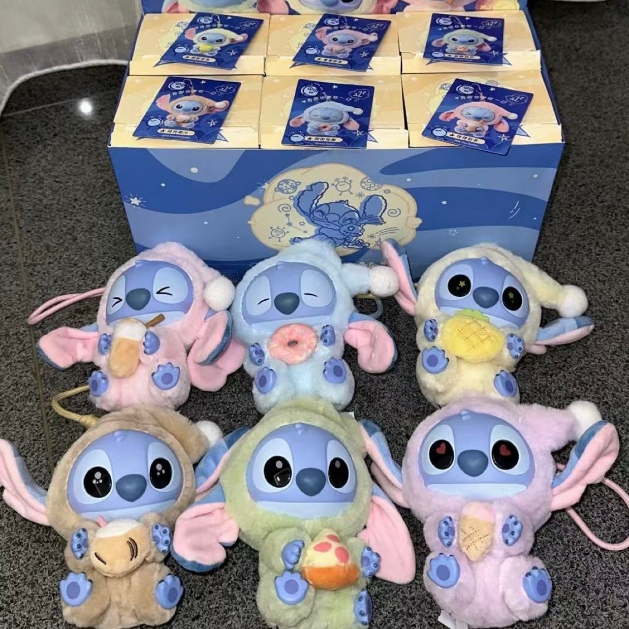 RTS CHINA 7 Inch Stitch sift cute doll pendant vinyl plush blind box