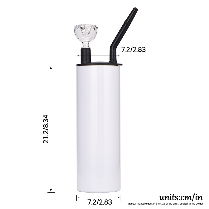 RTS US warehouse 25pack  20OZ Straight Skinny Sublimation Hookah Tumbler