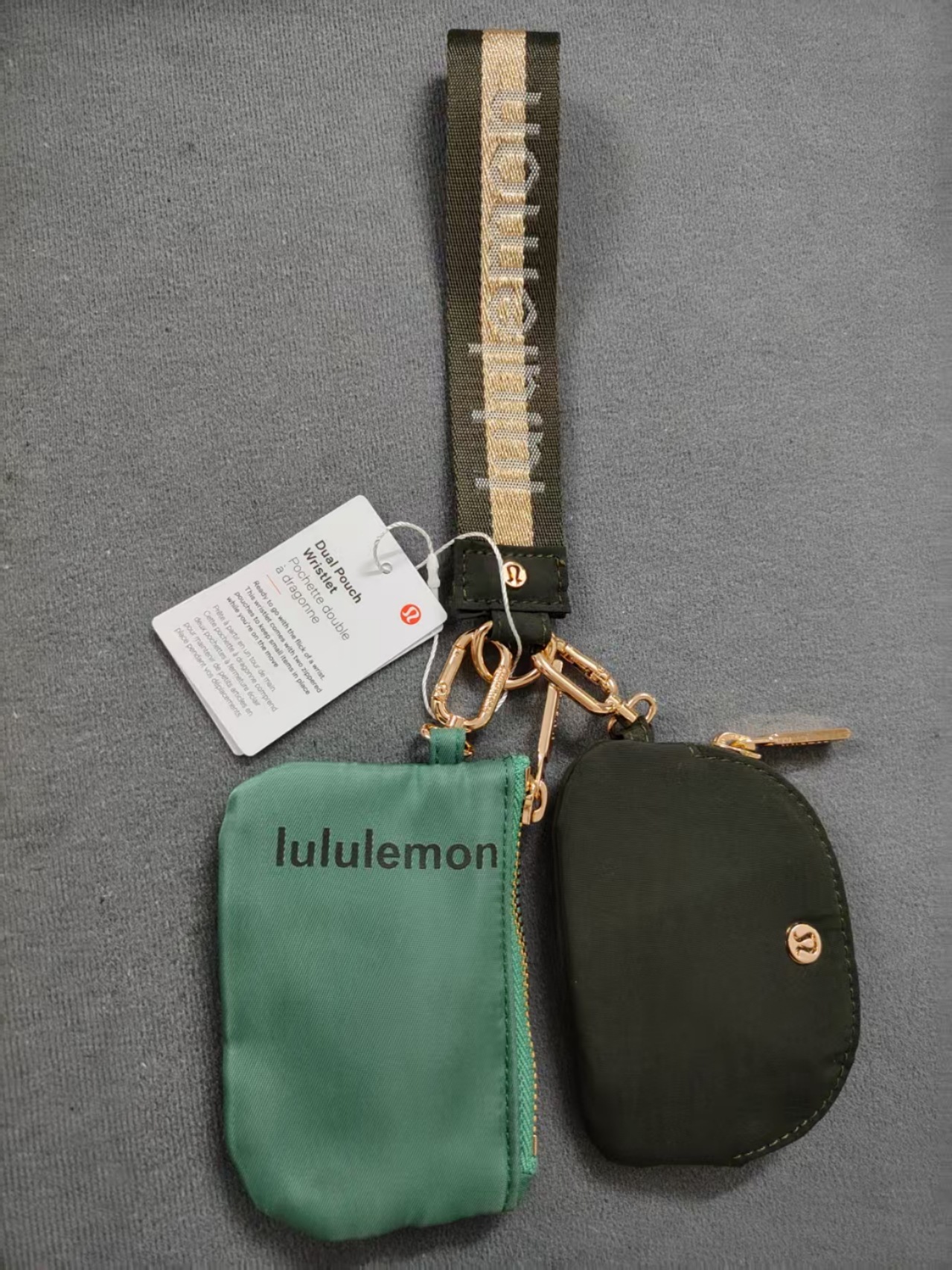 China warehouse Dual Pouch Wristlet Wallet