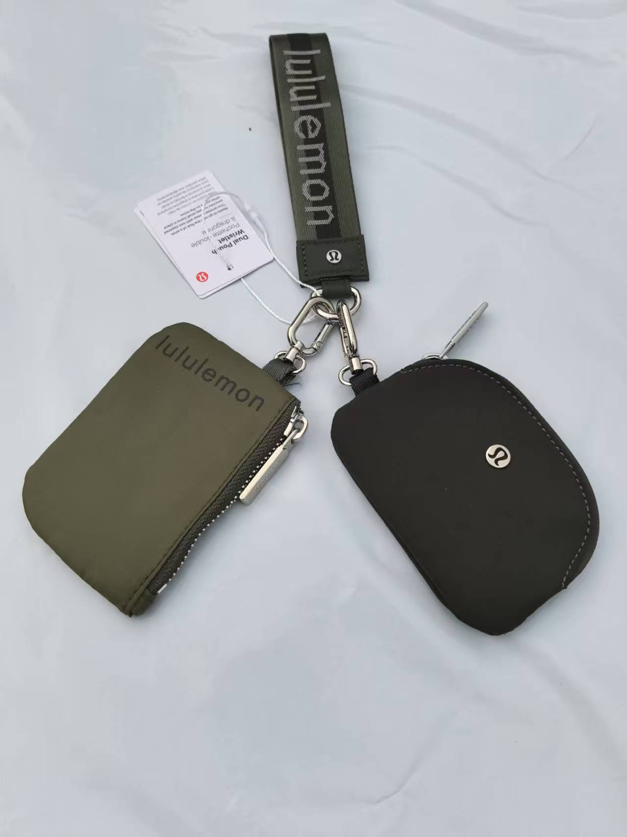China warehouse Dual Pouch Wristlet Wallet