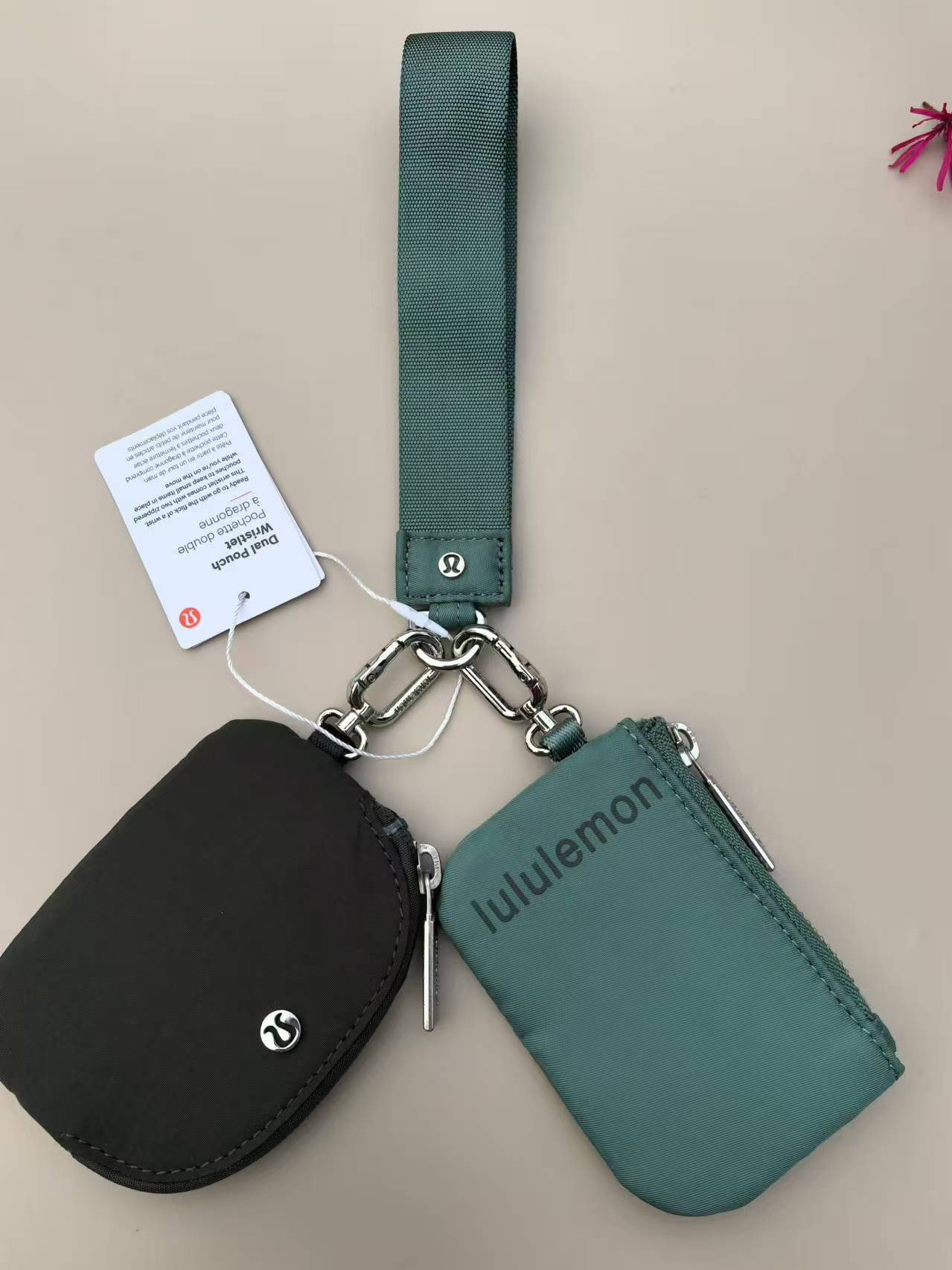 China warehouse Dual Pouch Wristlet Wallet