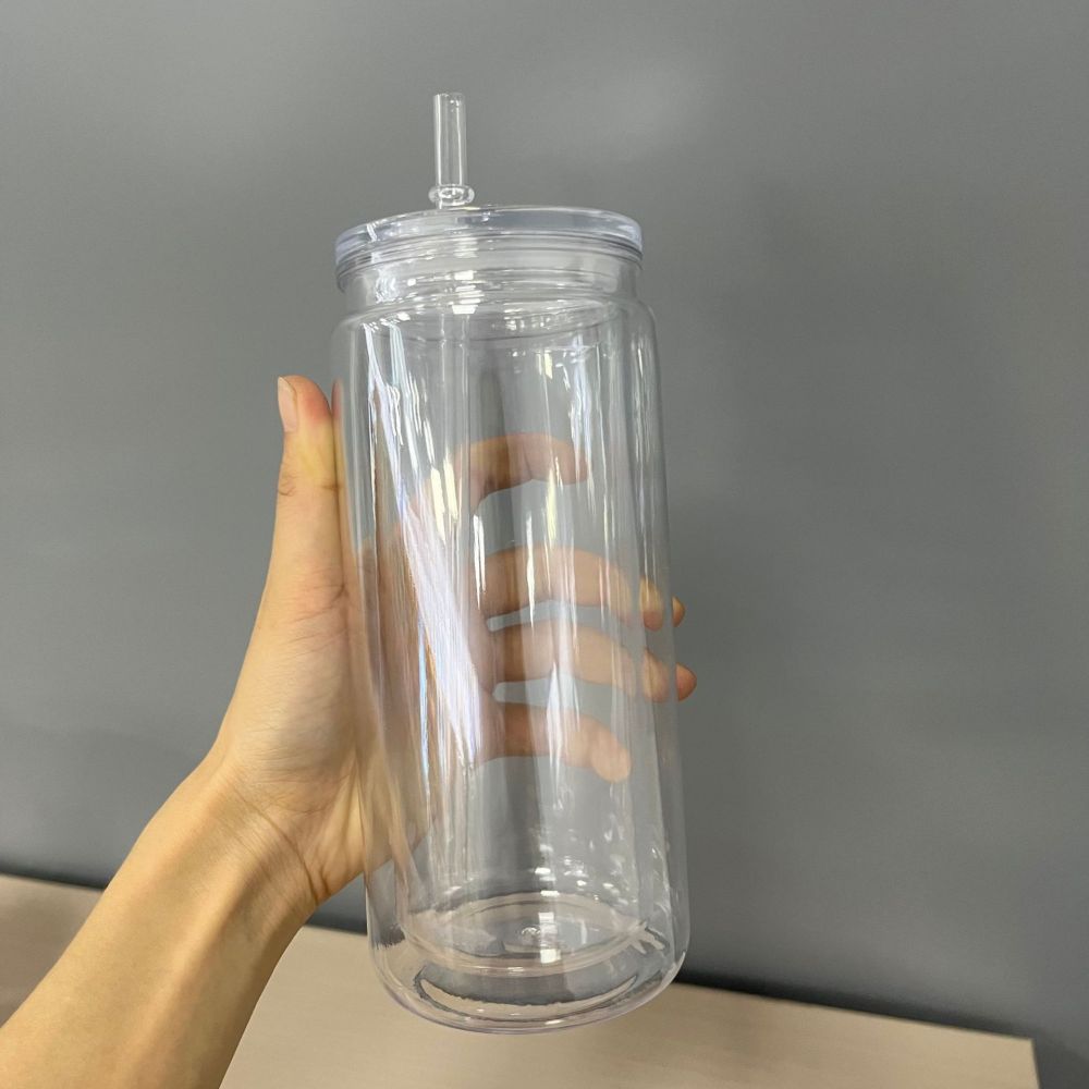 RTS US Warehouse 25pack 16oz or 20oz double wall plastic snow globe tumbler pre-drillled