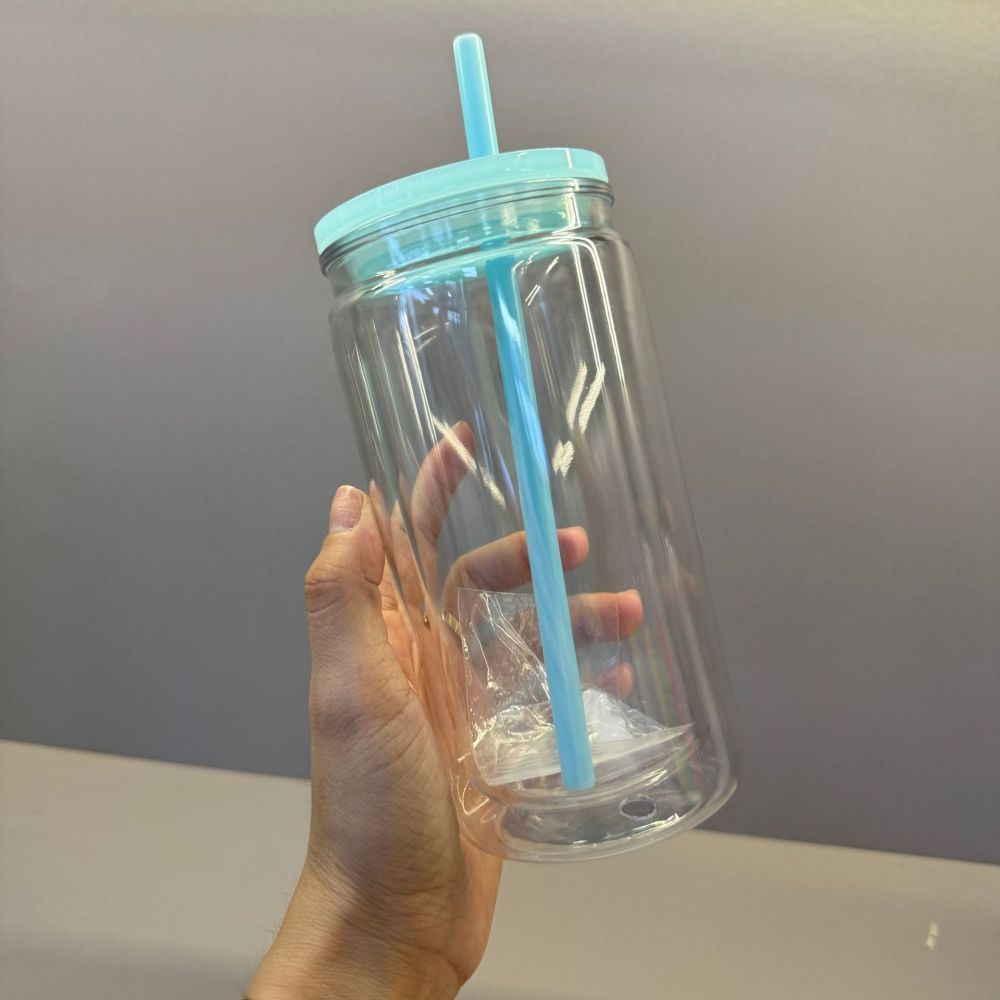 RTS US Warehouse 25pack 16oz or 20oz double wall plastic snow globe tumbler pre-drillled