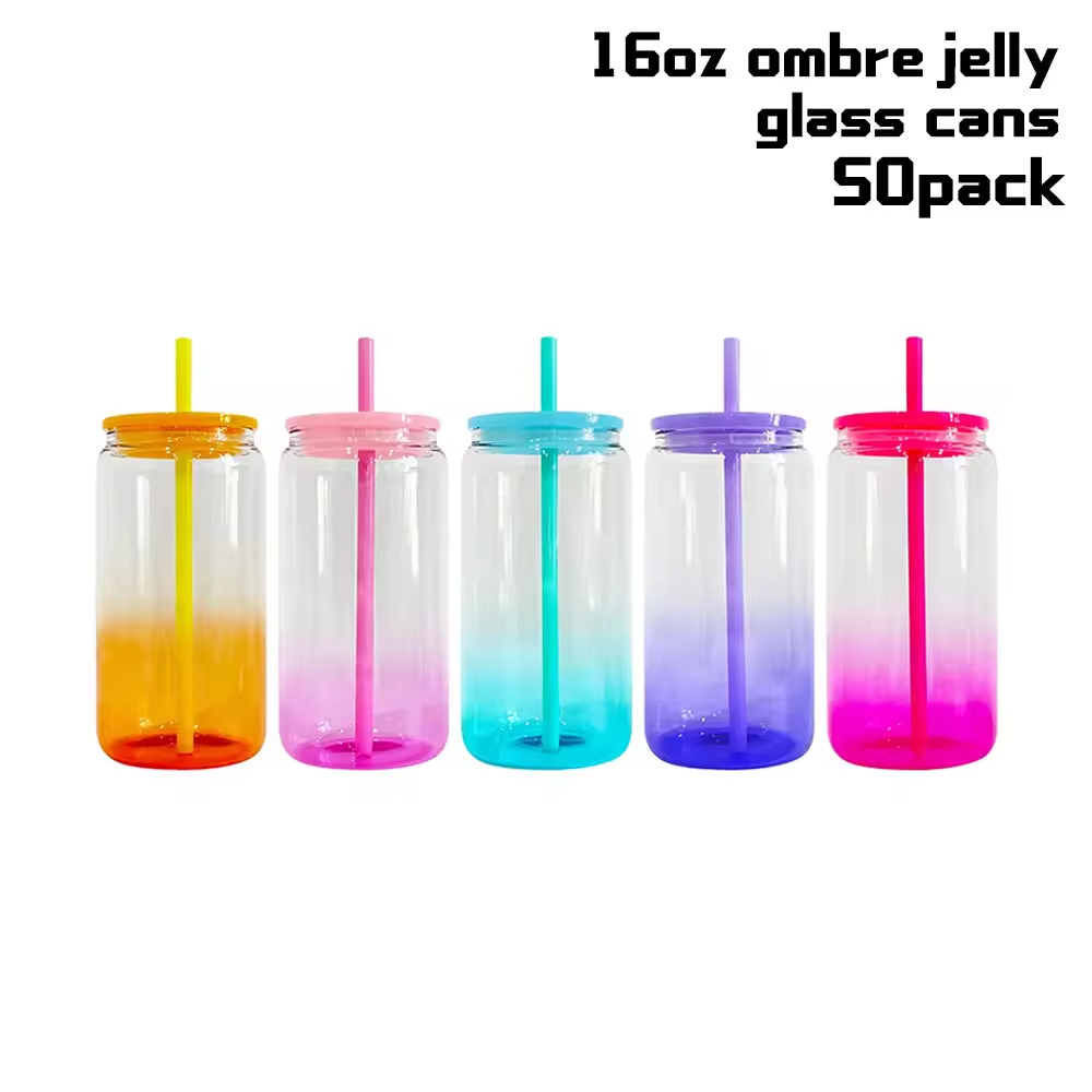 RTS US warehouse 25pack 16oz Libbey Ombre Glass Tumbler - Sublimation Blank glass can