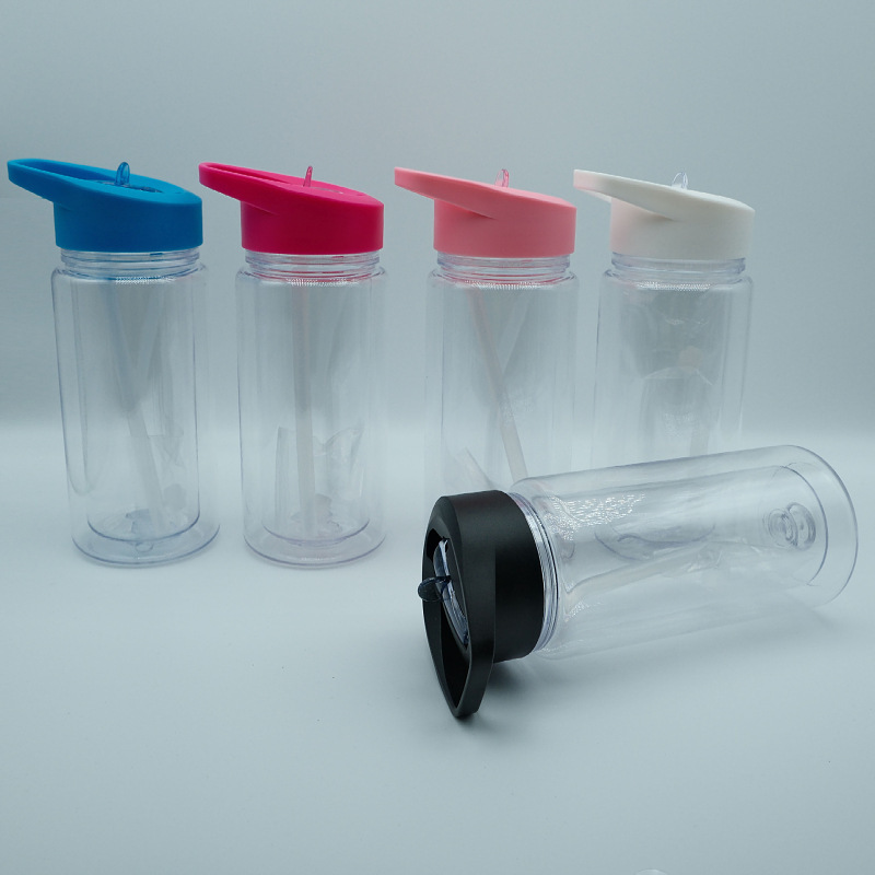 RTS US warehouse 50pack 10 oz Acrylic Snow Globe Cups, Double Wall Clear Plastic Snowglobe Tumbler with Pre Drilled Hole