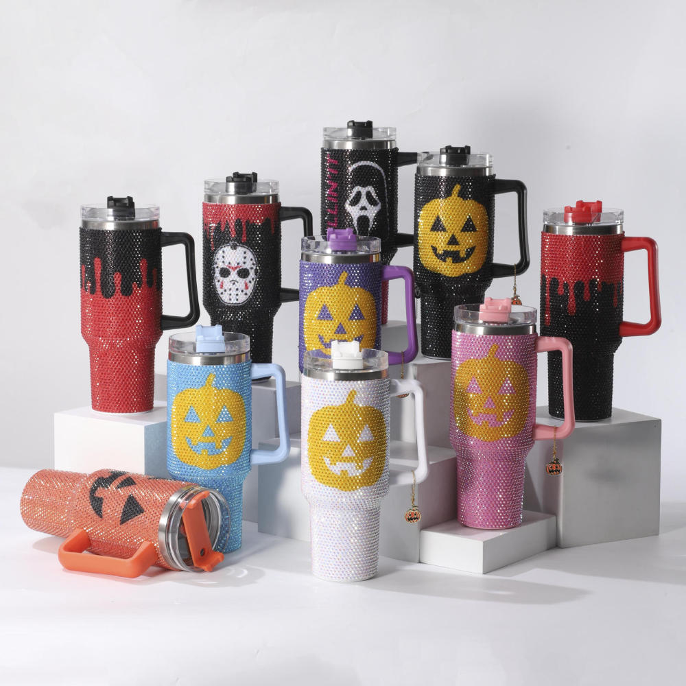 RTS CHINA 40oz Bling Colossal Tumbler Hollaween style bing tumblers
