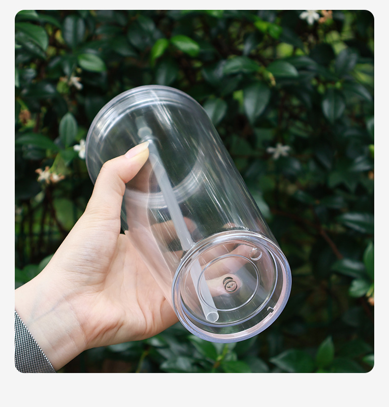 RTS US warehouse 20pack 24oz Clear Acrylic Snowglobe Tumbler