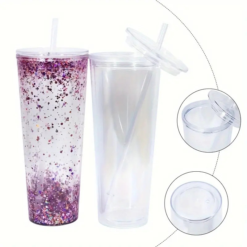 RTS US warehouse 20pack 24oz Clear Acrylic Snowglobe Tumbler