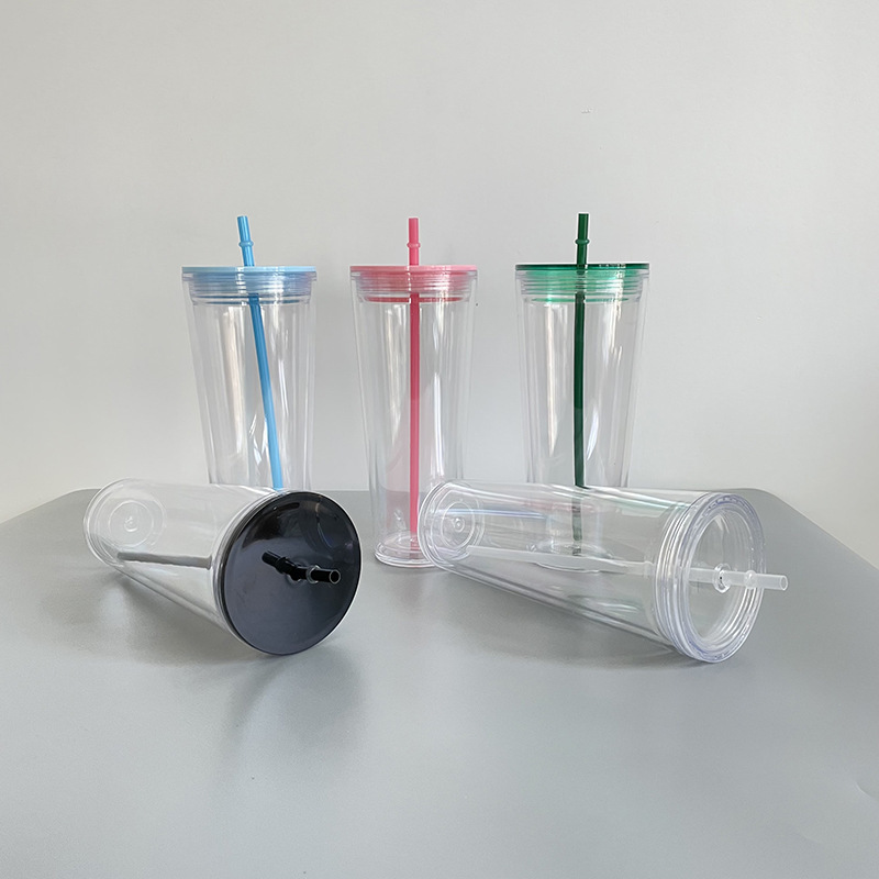 RTS US warehouse 20pack 24oz Clear Acrylic Snowglobe Tumbler