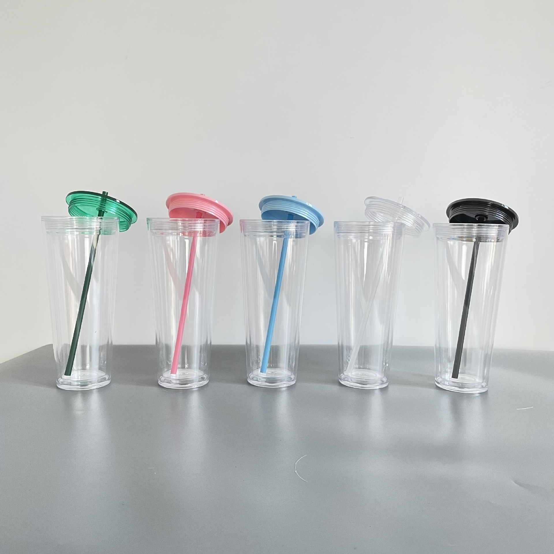 RTS US warehouse 20pack 24oz Clear Acrylic Snowglobe Tumbler