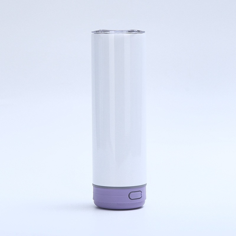 20oz Sublimation glow green in dark speaker tumbler, glow in dark bluetooth tumbler
