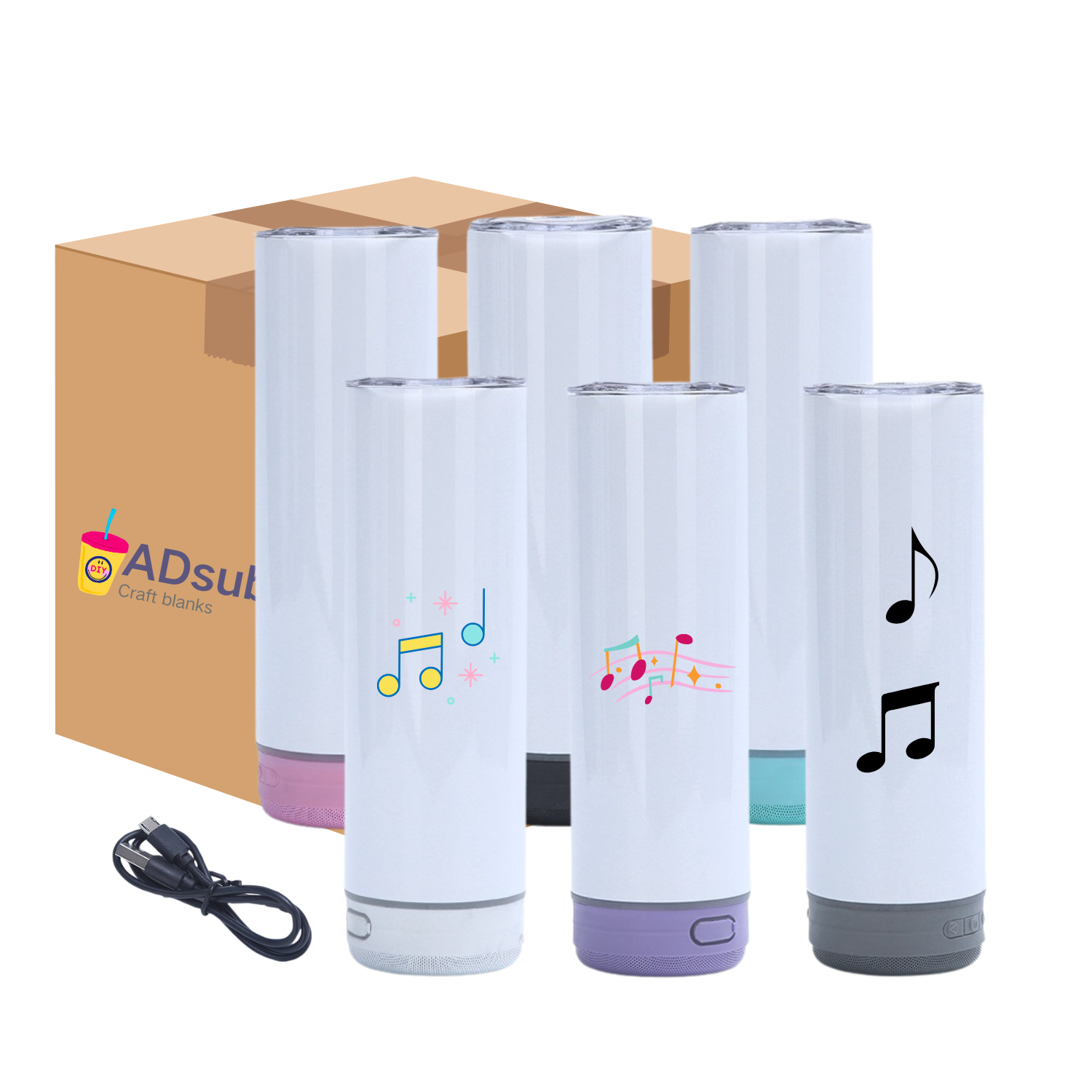 20oz Music Speaker Tumbler, Sublimation Music Tumbler Blanks