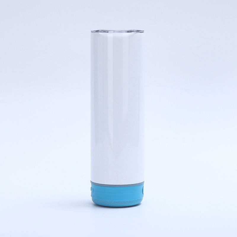 20oz Sublimation glow green in dark speaker tumbler, glow in dark bluetooth tumbler