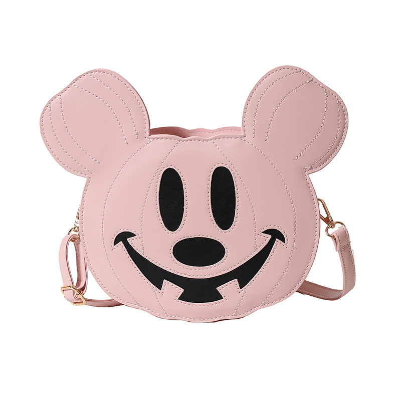 RTS CHINA  Hollaween style PU shoulder bag，Halloween Pumpkin mickey Bag