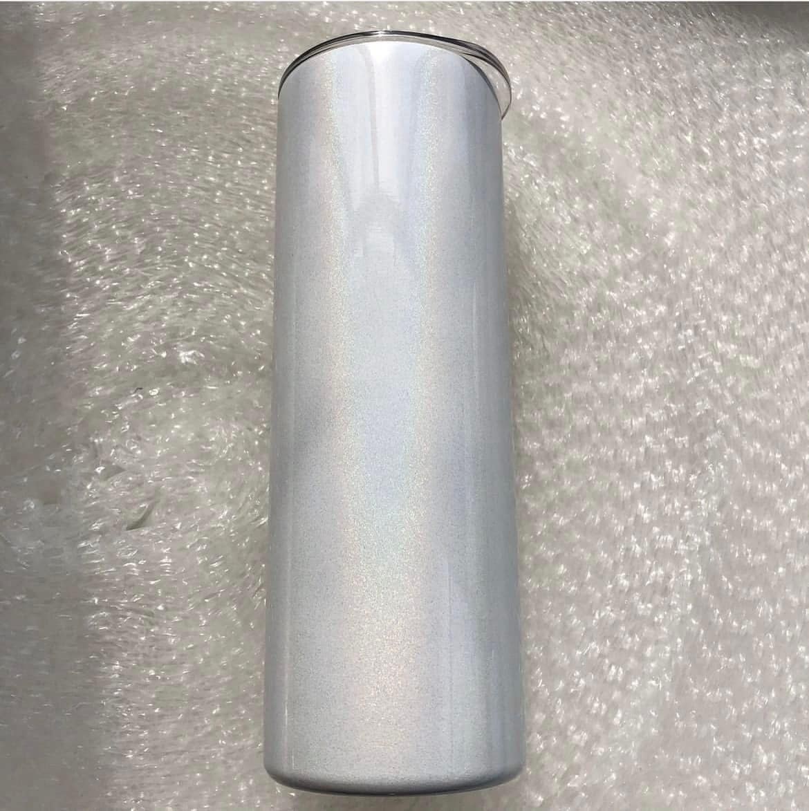 wholesale 25pack White 20oz Rainbow/Shimmer Sublimation Tumbler