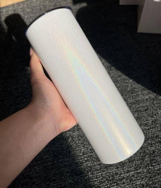 wholesale 25pack White 20oz Rainbow/Shimmer Sublimation Tumbler