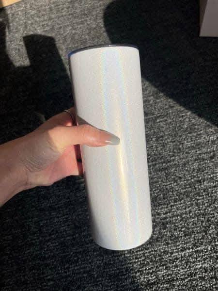 wholesale 25pack White 20oz Rainbow/Shimmer Sublimation Tumbler