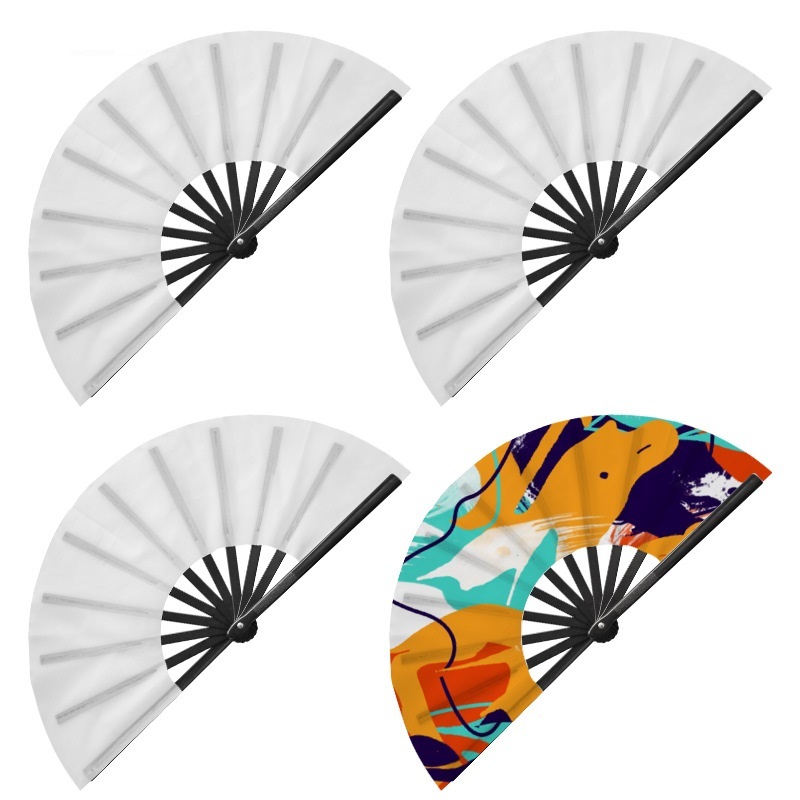 wholesale 13inch sublimation fans ,polyester Kung Fu Fan