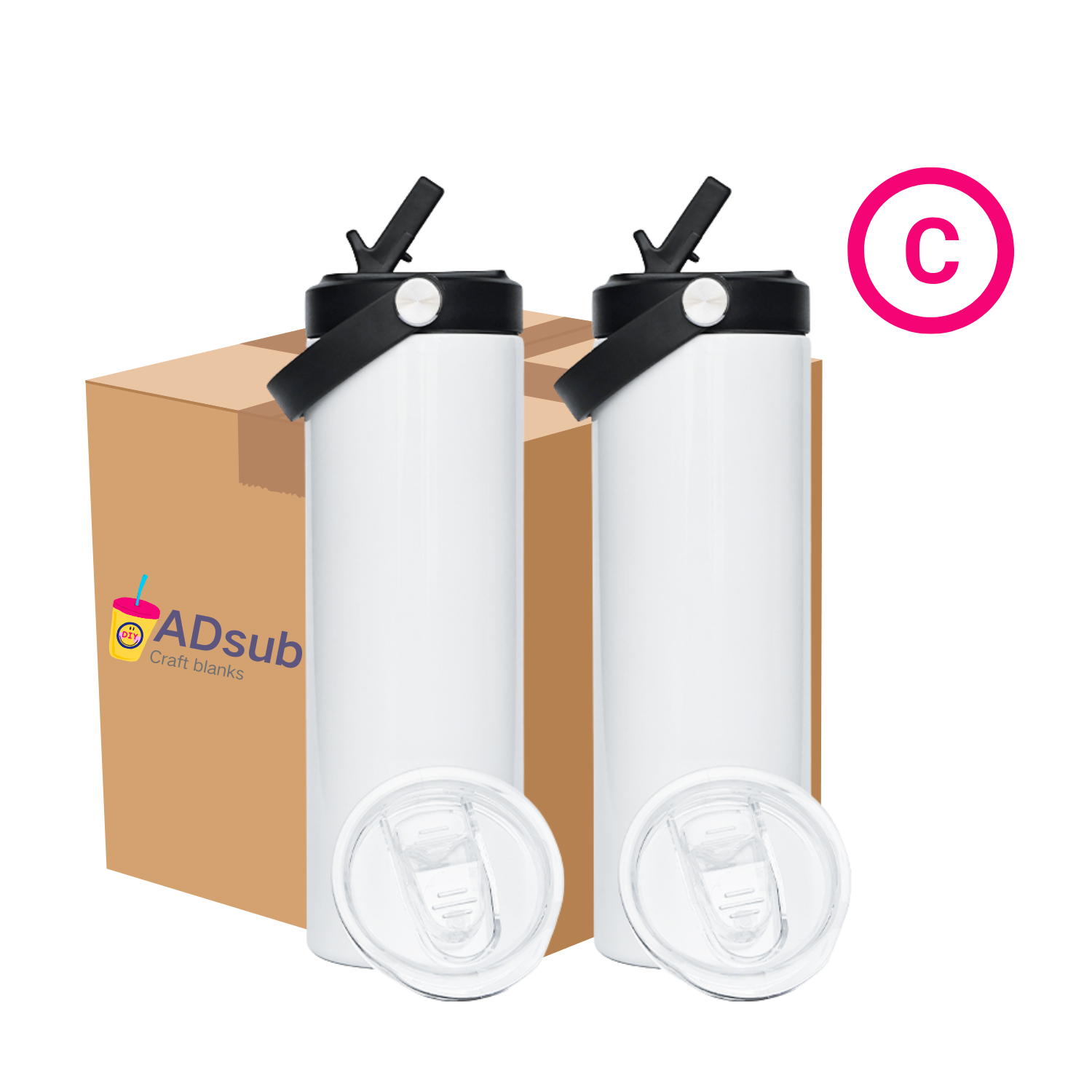 RTS US warehouse 25pack 20oz Dual Lid Sublimation Tumbler