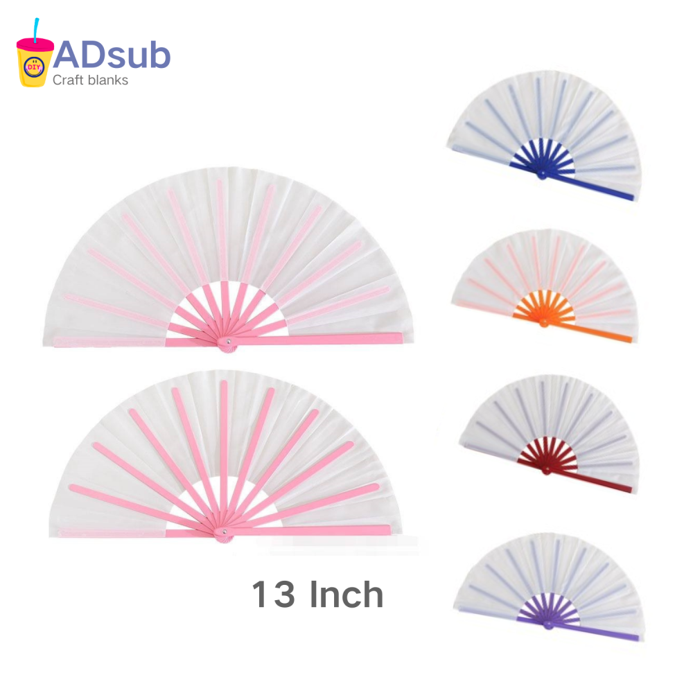 wholesale 13inch sublimation fans ,polyester Kung Fu Fan