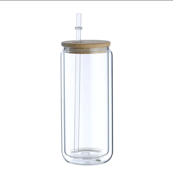 RTS US Warehouse 25pack 16oz double wall glass snow globe tumbler pre-drillled
