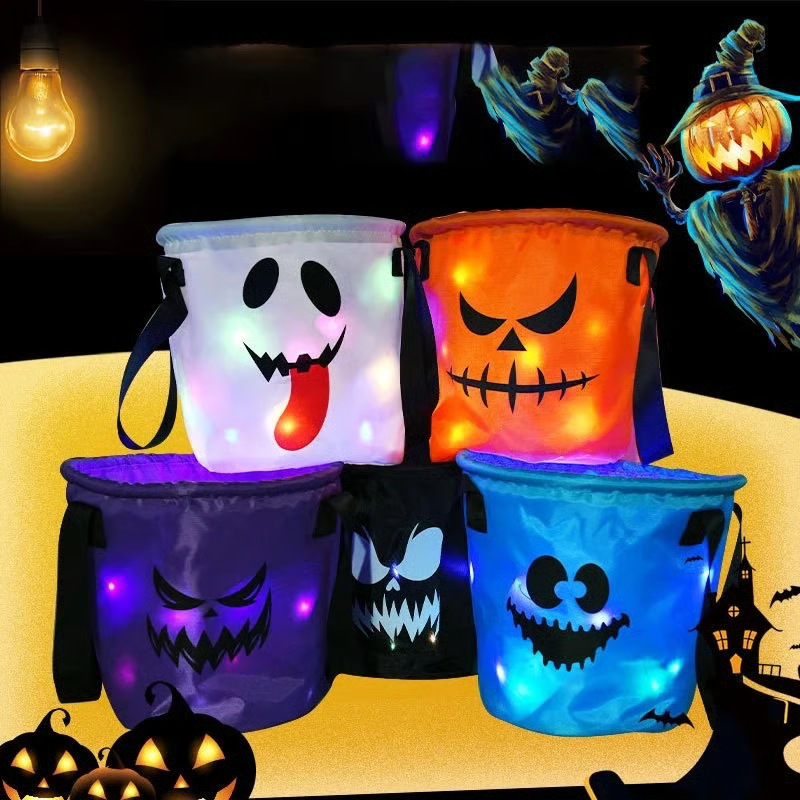 RTS CHINA Light Up Halloween Baskets candy bags