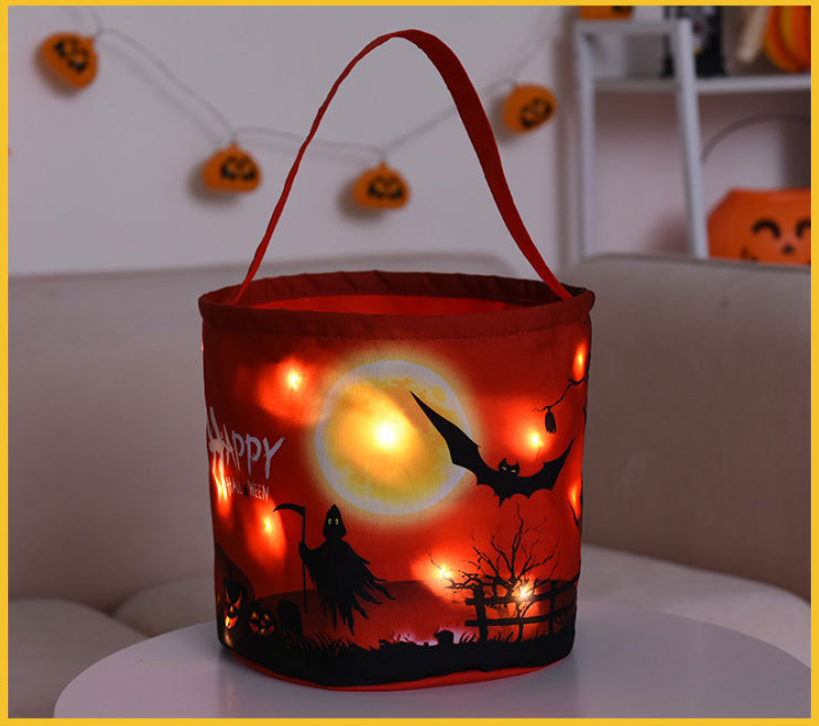 RTS CHINA Light Up Halloween Baskets candy bags