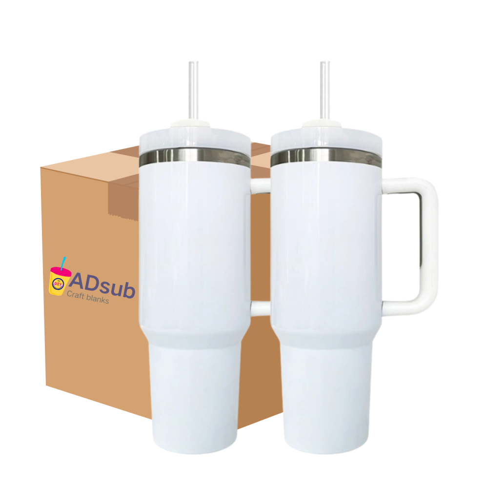 wholesale  40oz Sublimation Tumbler With Handle 40oz white V12.0 sublimation tumblers