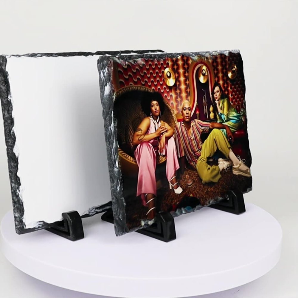 wholesale Sublimation stone slate Natural slate heat transfer stoneware painting