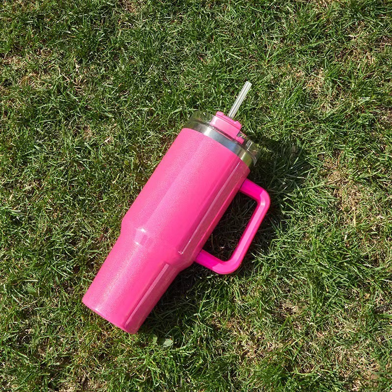 wholesale  40oz Sublimation shimmer Tumbler With Handle