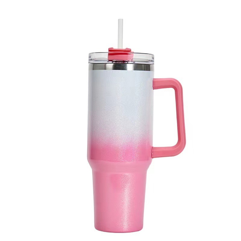 wholesale  40oz Sublimation shimmer Tumbler With Handle