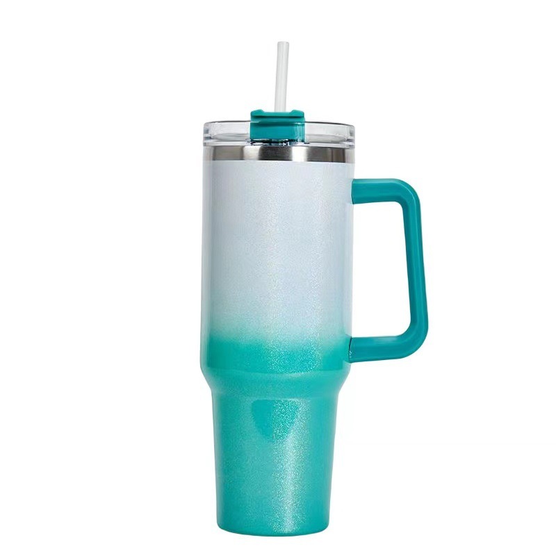 wholesale  40oz Sublimation shimmer Tumbler With Handle