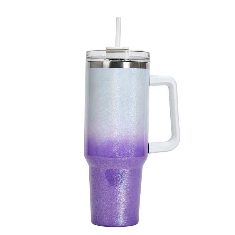 wholesale  40oz Sublimation shimmer Tumbler With Handle