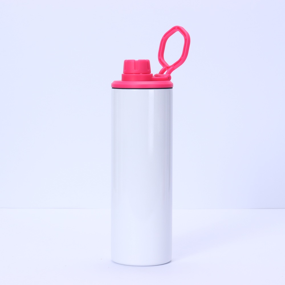 20oz sublimation skinny tumblers with colorful lids