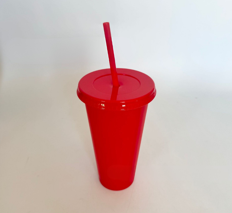 24oz red plastic cold cup RTS CHINA