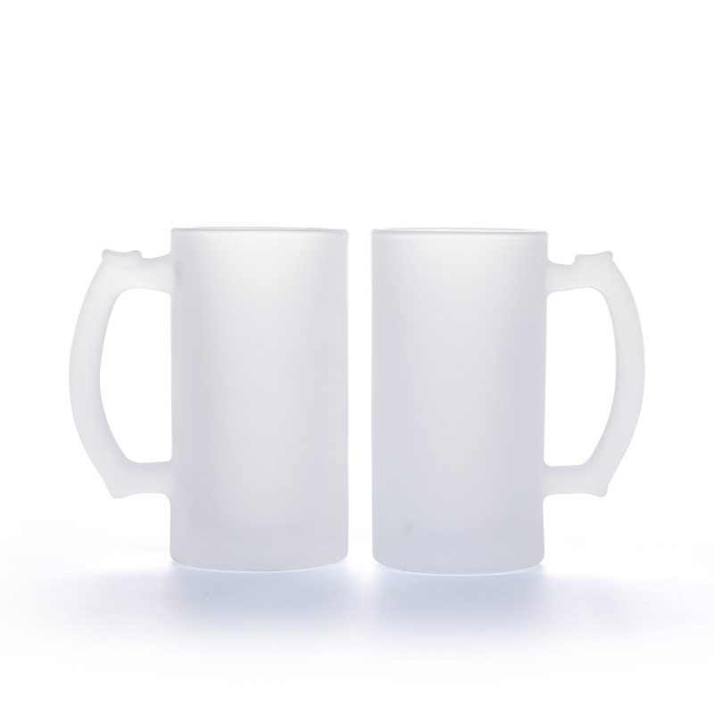 RTS US warehouse 16oz sublimation beer mug, 16oz frosted glass mug