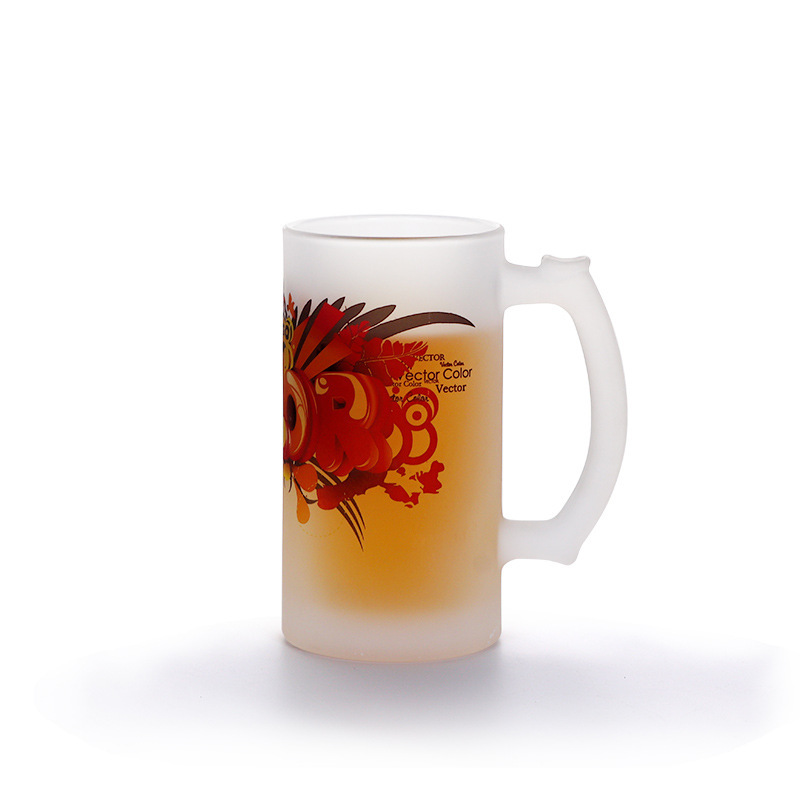 RTS US warehouse 16oz sublimation beer mug, 16oz frosted glass mug