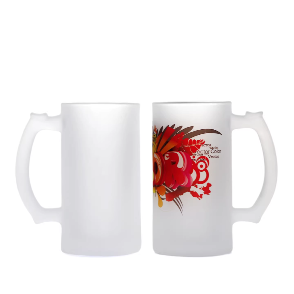 RTS US warehouse 16oz sublimation beer mug, 16oz frosted glass mug