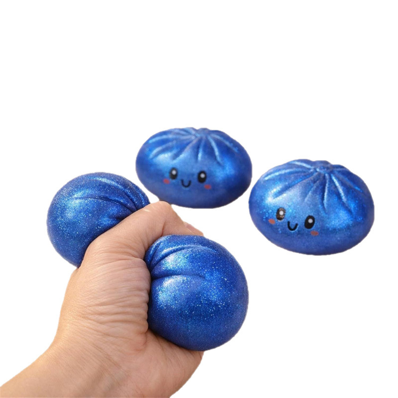 Dumpling Squishy Mystery Box Colorful Soft Squeeze Decompression Dumpling Squishy Toys with Steamer