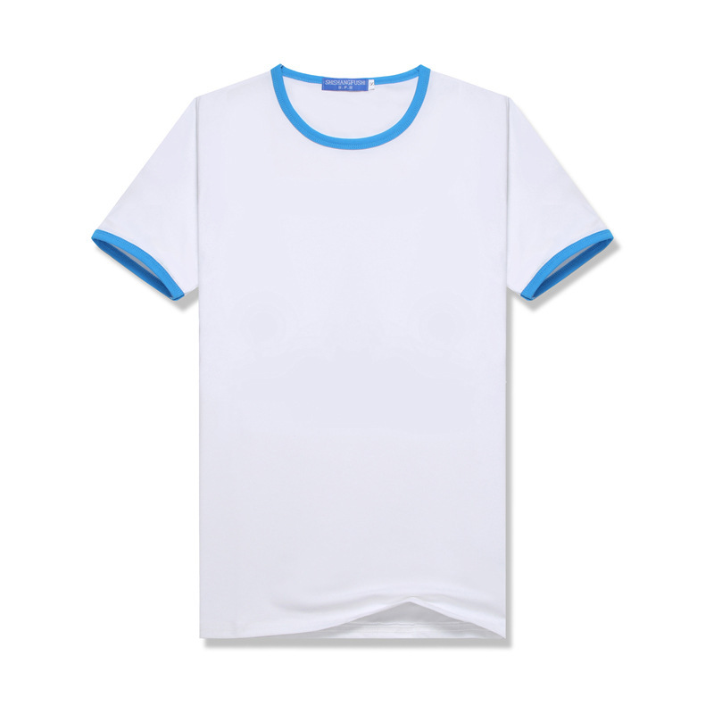 sublimation Blank T-Shirt Class Uniform Parent-Child Outfit DIY Summer Color-Blocked Raglan Short-Sleeve Crew Neck T-Shirt Modal Sublimation summer shirt