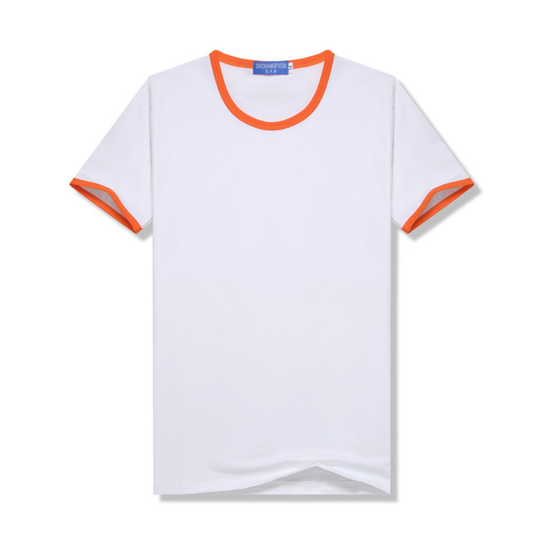sublimation Blank T-Shirt Class Uniform Parent-Child Outfit DIY Summer Color-Blocked Raglan Short-Sleeve Crew Neck T-Shirt Modal Sublimation summer shirt