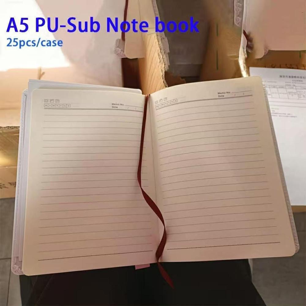 A5 Sublimation Blank Notebook DIY Heat Transfer Journal with White PU Hardcover