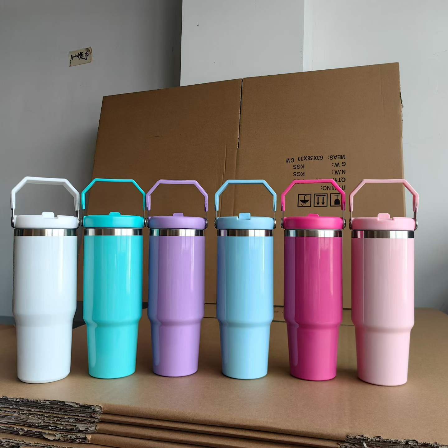 RTS US warehouse  30oz  Flip Top Swing Handle Leakproof Tumblers for Sublimation