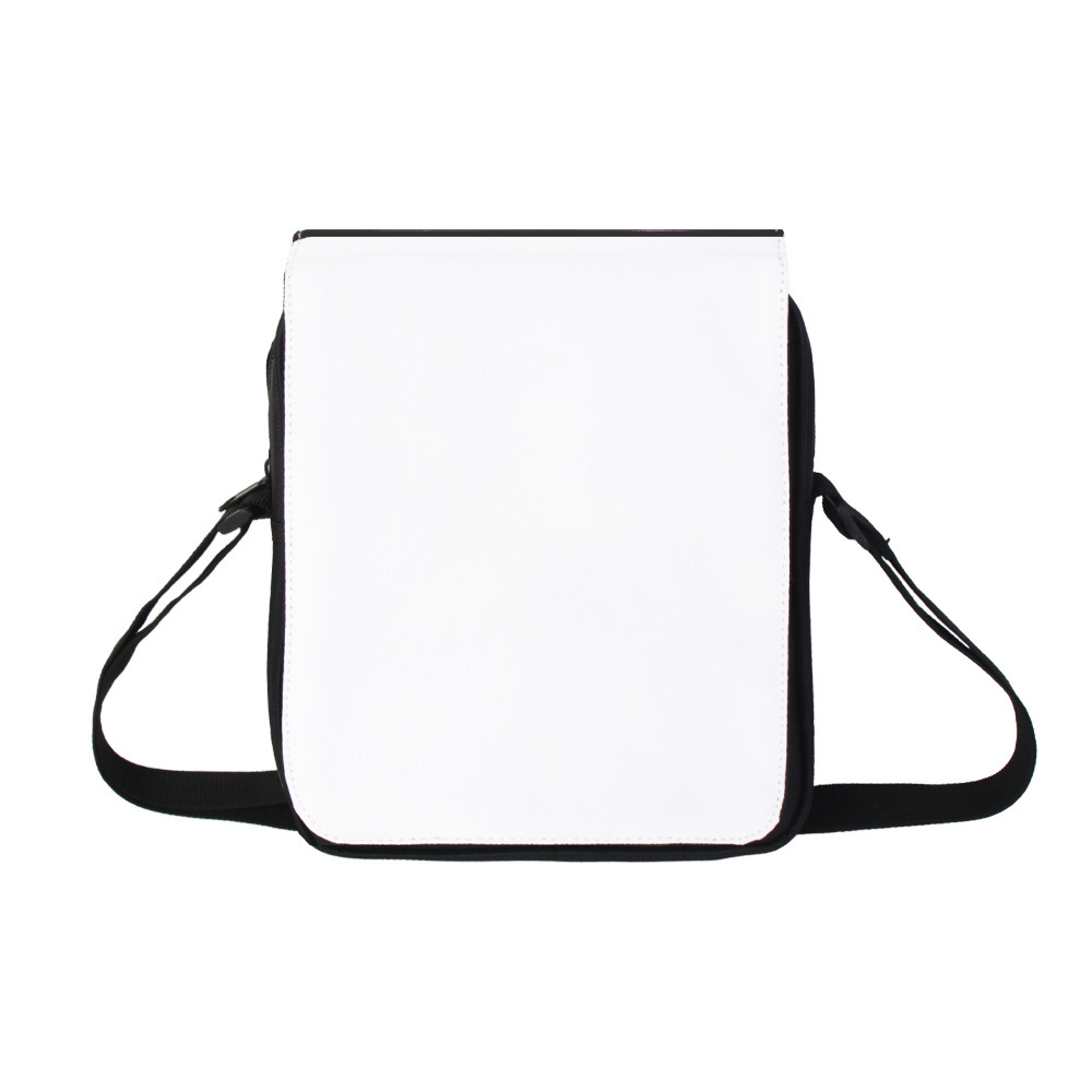 Sublimation Blanks Messenger Bag with Flap, 10 Colors Shoulder Crossbody Bag Polyester Sublimation Blank Bookbag Slings Pattern Custom Heat Transfer DIY Gifts