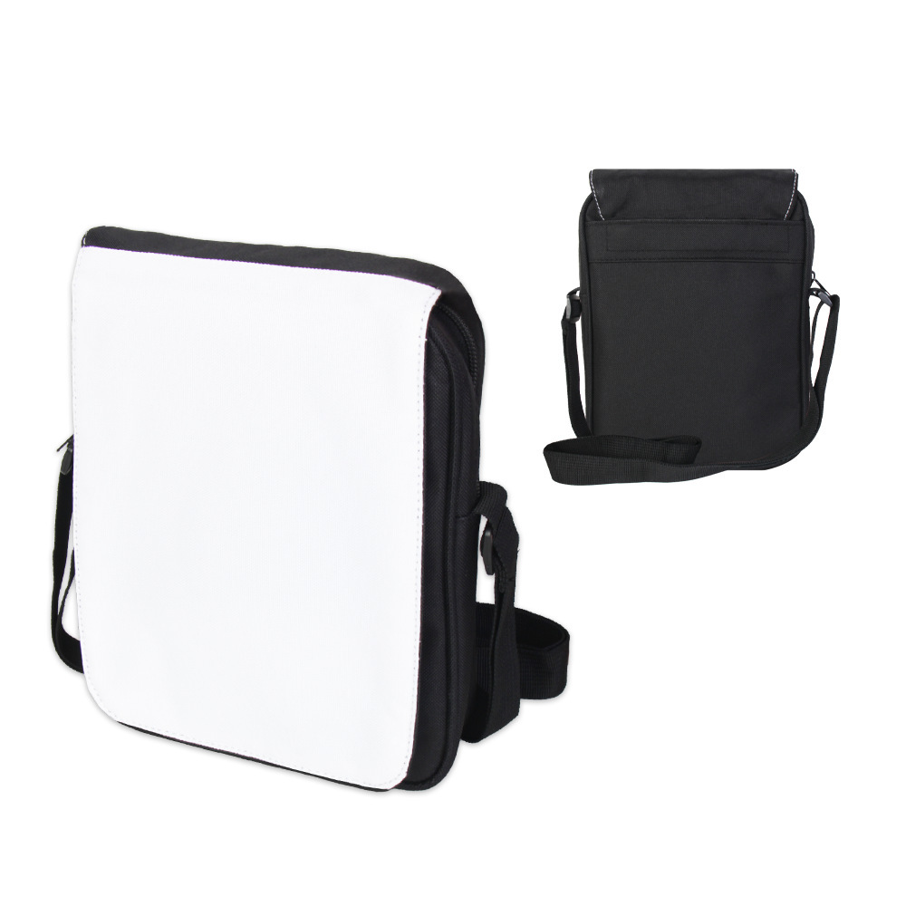 Sublimation Blanks Messenger Bag with Flap, 10 Colors Shoulder Crossbody Bag Polyester Sublimation Blank Bookbag Slings Pattern Custom Heat Transfer DIY Gifts