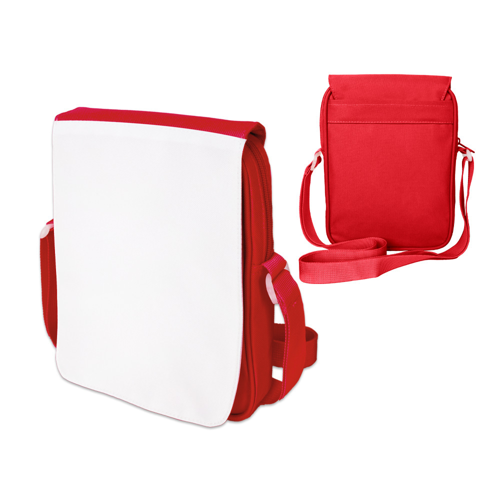 Sublimation Blanks Messenger Bag with Flap, 10 Colors Shoulder Crossbody Bag Polyester Sublimation Blank Bookbag Slings Pattern Custom Heat Transfer DIY Gifts