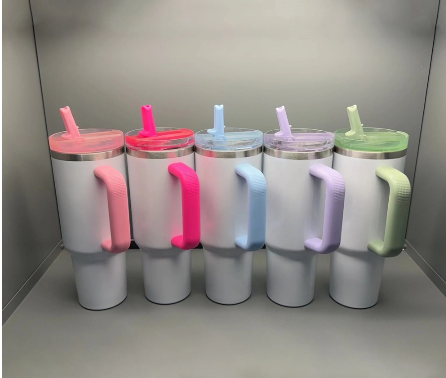 40oz Sublimation Blank Tumbler with Handle & Lid