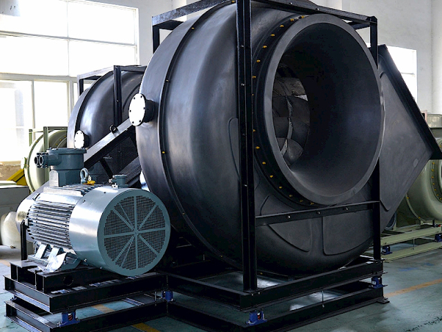 Ventilador centrífugo de fibra de vidro resistente à corrosão por ácido sulfúrico