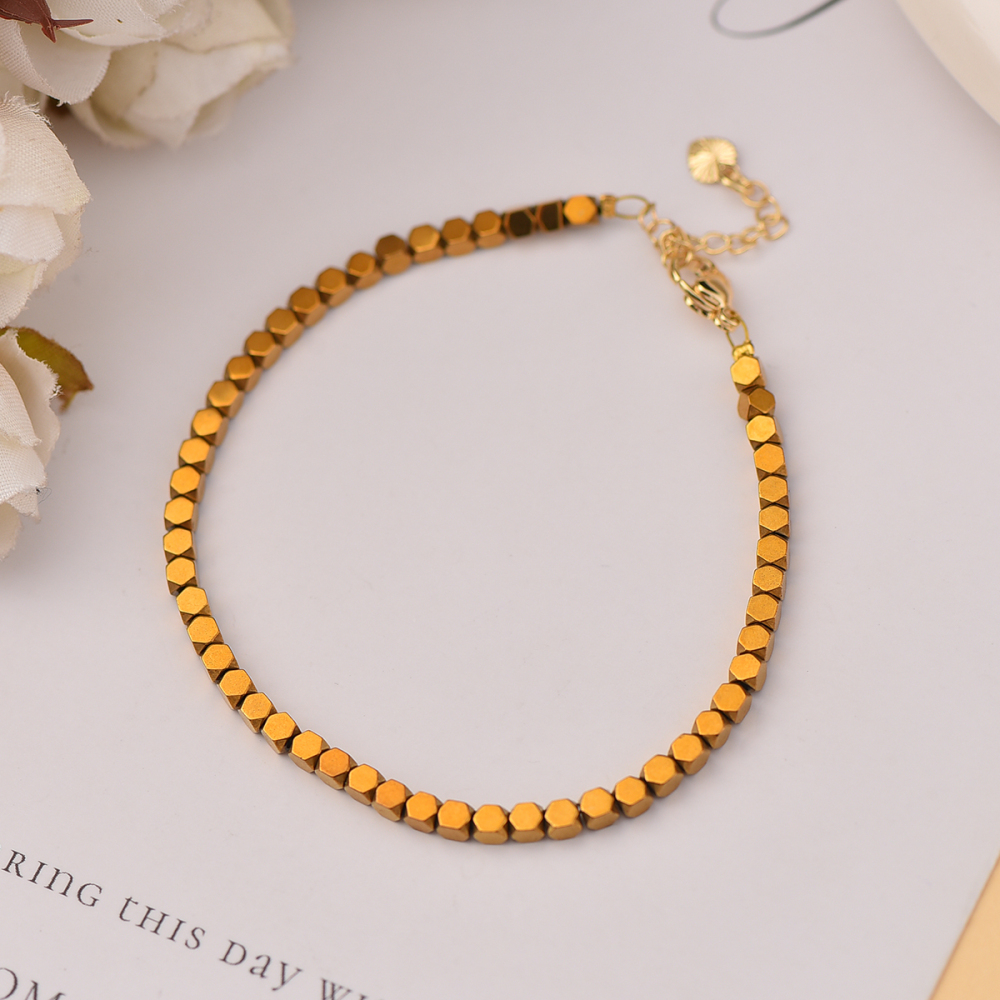 Natural pyrite bracelet DIY adjustable pyrite bracelet suitable for both men and women with a grand and beautiful appearance attracting wealth